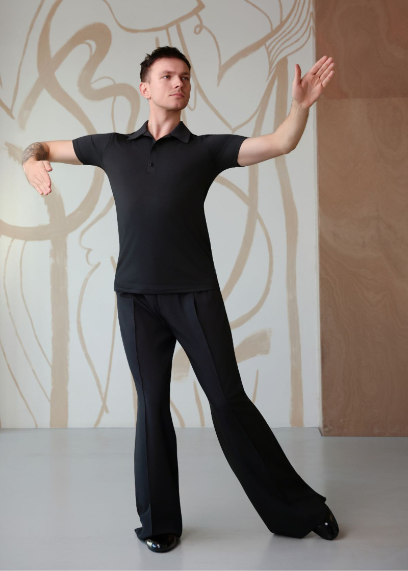 Футболка-поло PETER мікрополіамід, чорний, XS