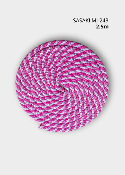 Скакалка для гімнастики SASAKI NEW FIG MJ-243 2.5m поліестер, Pink x Lavender (PxLD), 2.5m