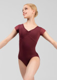Купальник з коротким рукавом LEIA нейлон+сітка, italian plum, XS