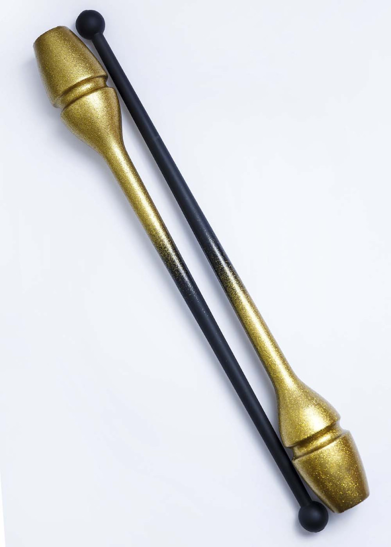 Булавы M-34JKGH NEW FIG резина, Black x Gold (BxGD), 40.5cm, 150g