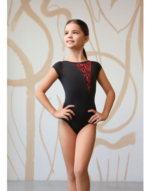 BOUNCE BEAT - К-к КР KIM микрополиамид+сетка флок, черный+корал, 128см