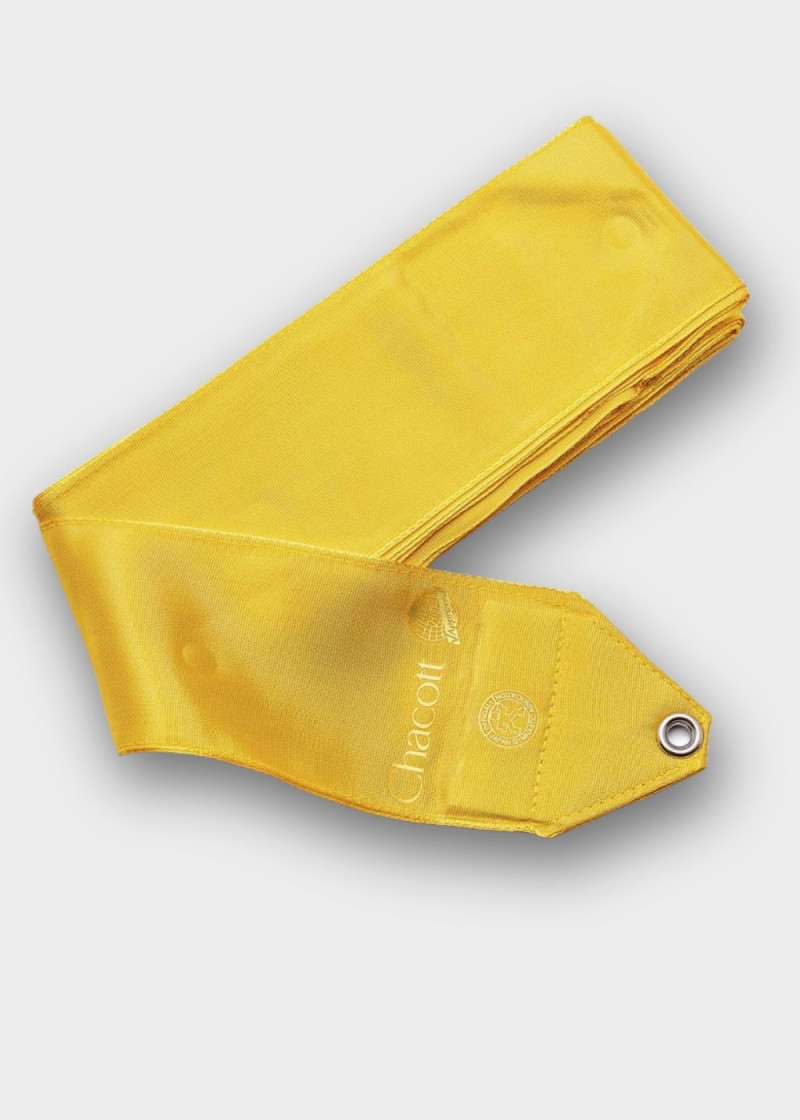 Стрічка для гімнастики CHACOTT CL6540, 6m штучний шовк, Lemon Yellow (063), 6m