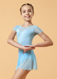 DEBUT - К-к КР KRISTI с юбкой из сетки микрополиамид+сетка, powder blue, 152см