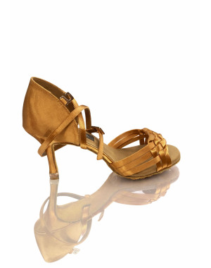 Туфлі бальні для латини LIDS сатин, дарк тан, 2.5"sl, 41