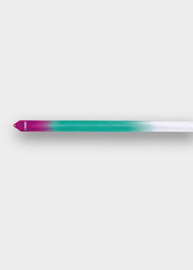 Стрічка для гімнастики SASAKI NEW FIG M-71HG, 6m сатин-шовк, Amethyst × PepperMintGreen × White (AME×PEG×W), 6m