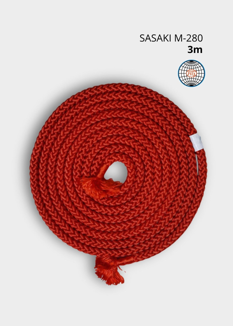 Скакалка M-280 нейлон, Red (R), 3m