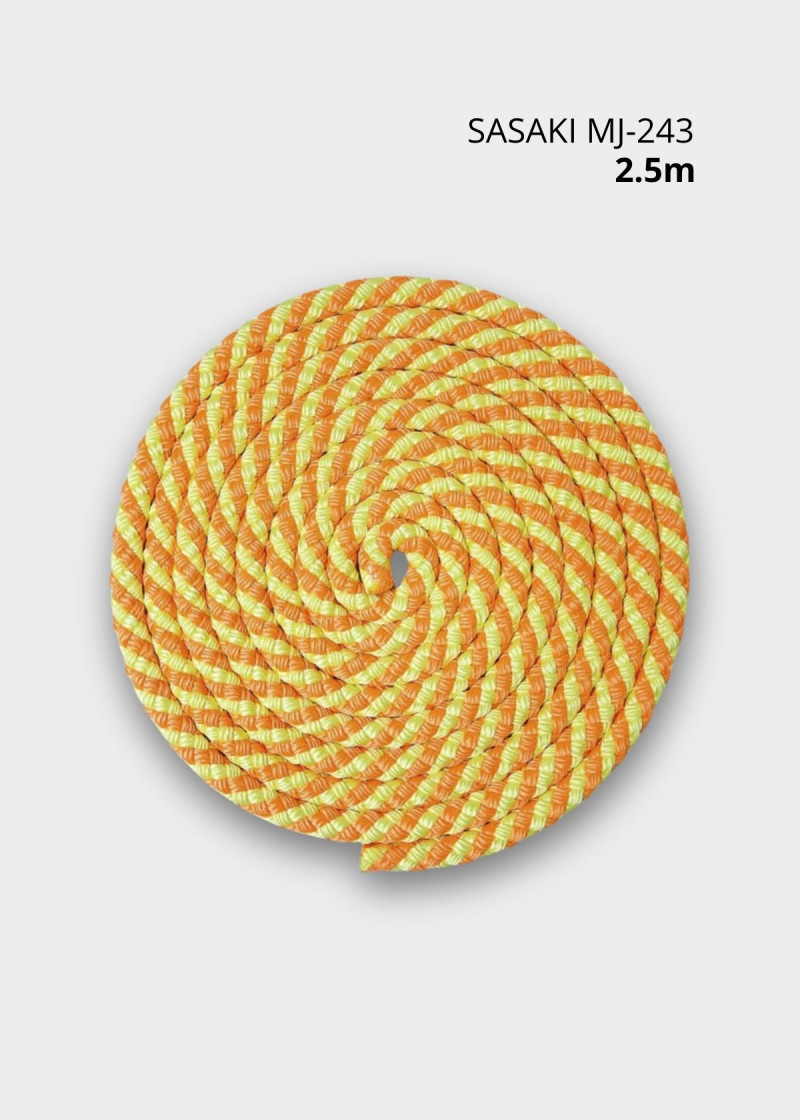 Скакалка MJ-243 полиэстер, Fluo-orange x Yellow (KEOxY), 2.5m