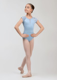 Купальник з коротким рукавом реглан KATIE мікрополіамід+сітка флок, powder blue, 152см