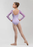 Купальник з довгим рукавом DANIELLE мікрополіамід+сітка флок, lilac, 140см
