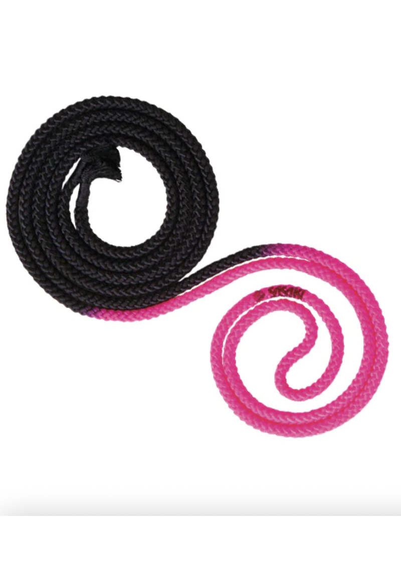 Скакалка для гімнастики SASAKI NEW FIG M-280TS, 3m нейлон, Black x Pink (BxP), 3m