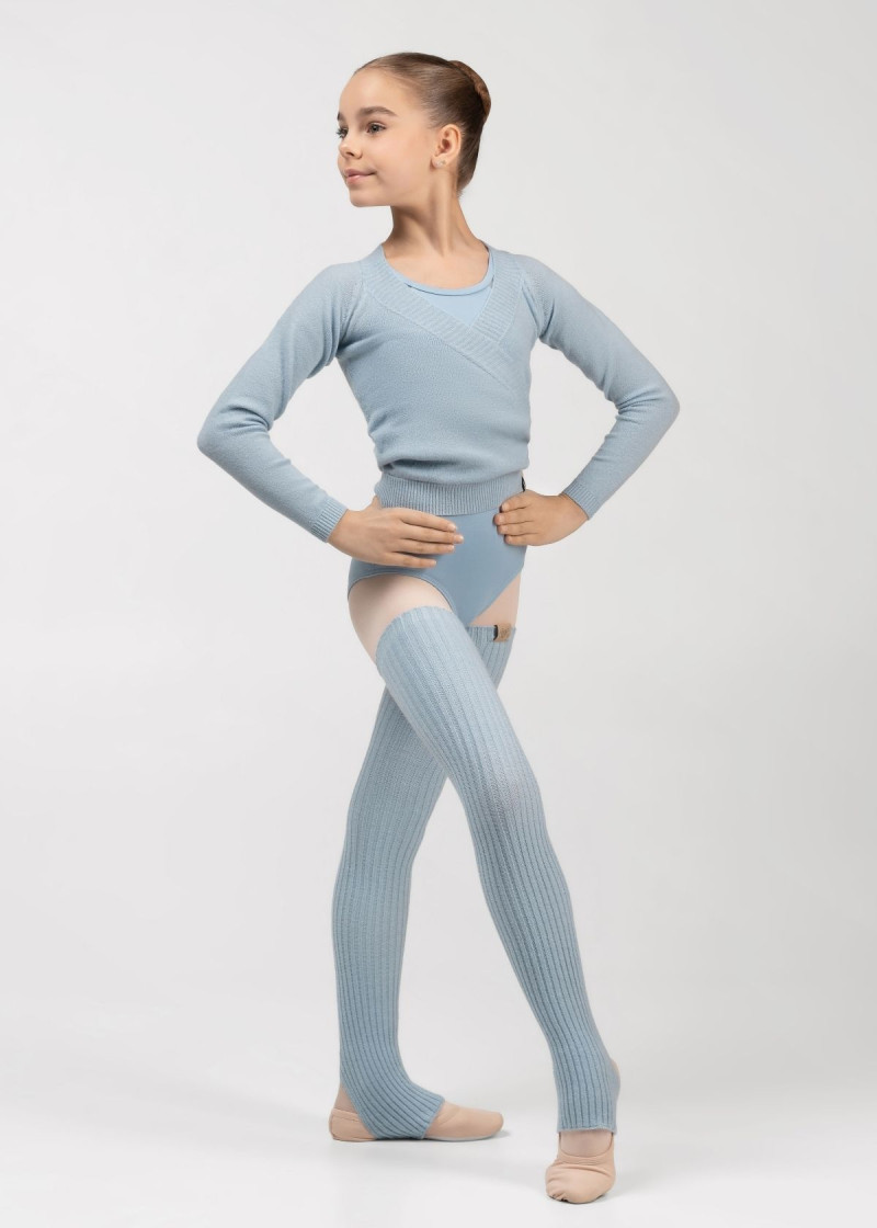 Кофта WILMA BALANCE разогревочная на запах Grand Prix 42%акрил, 30%полиэстер, 28%нейлон, powder blue, 152-158см