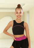 Топ майка Grand Prix ISIS нейлон, black+galaxy, 128см