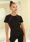 Футболка з коротким рукавом BETHANY нейлон, black+galaxy, S