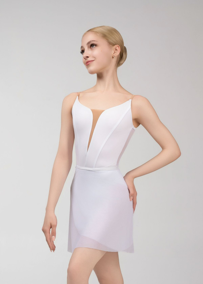 SYMPHONY - Хитон на запах OLIVERIA, сетка сетка, белый, S(40см)