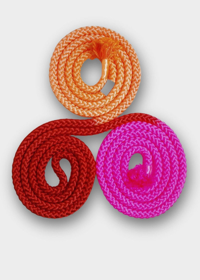 Скакалка M-280G нейлон, Coral-orange x Red x Pink (COOxRxP), 3m