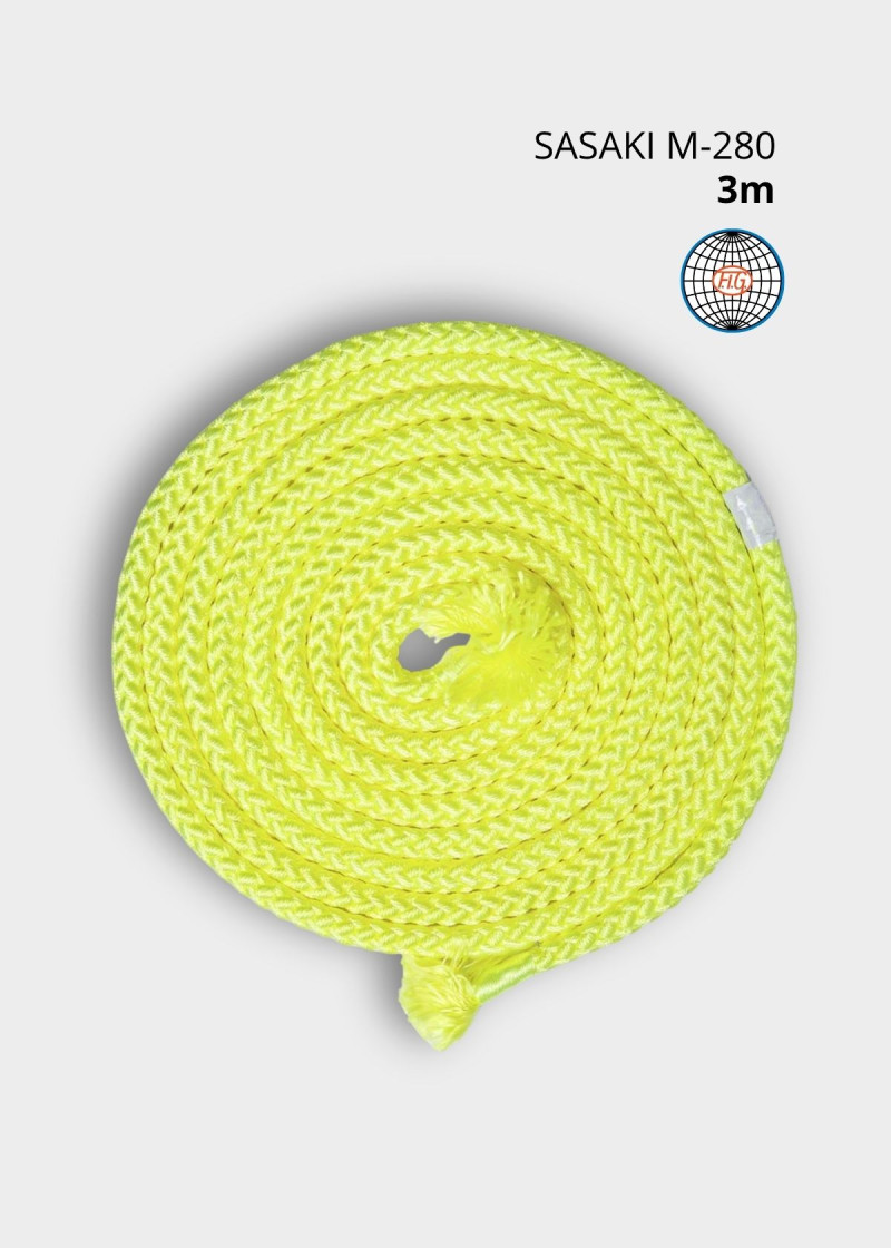 Скакалка M-280 нейлон, Yellow (Y), 3m