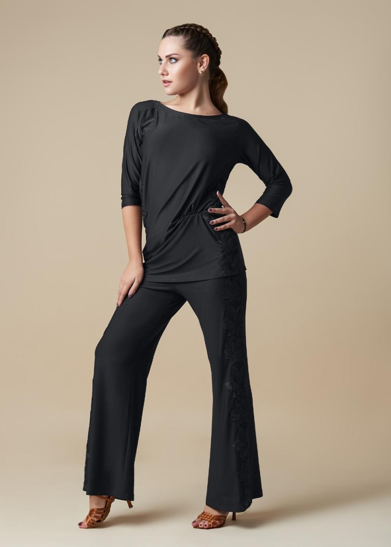 KVITUCHA - Топ TAYANA микрополиамид, черный, L plus