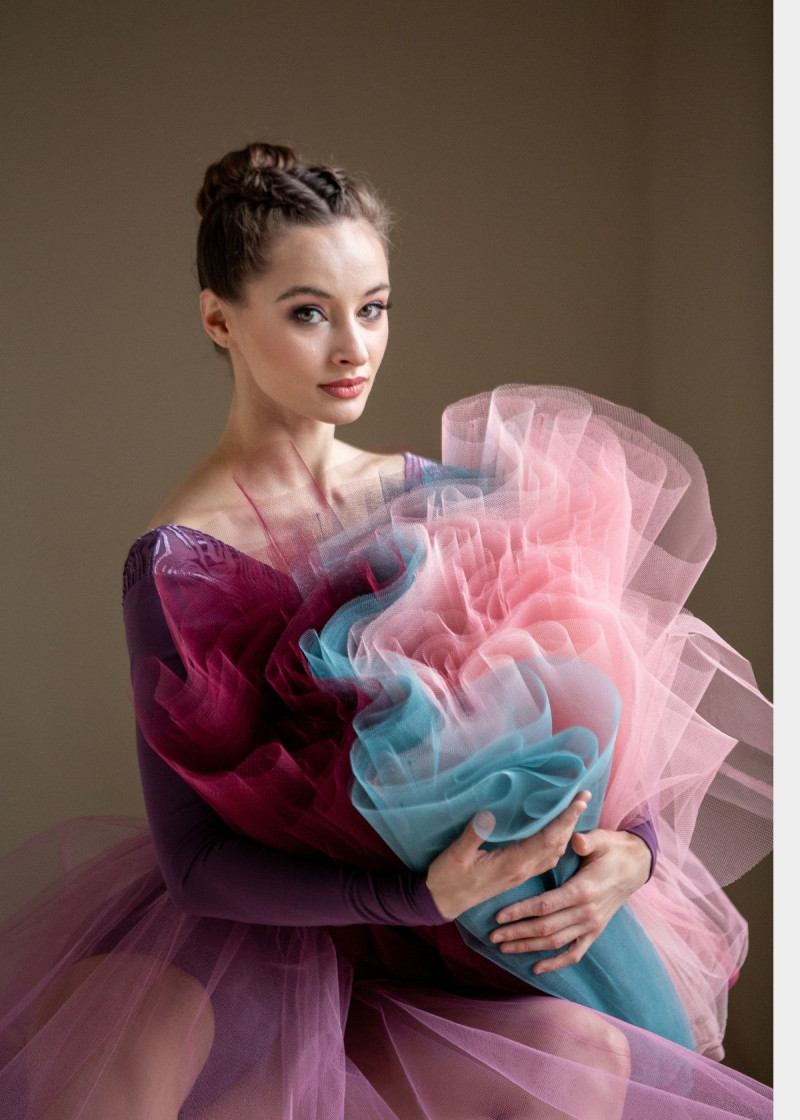 Спідниця шопенка JULIET, 2 шари тюль, corall almond, XS