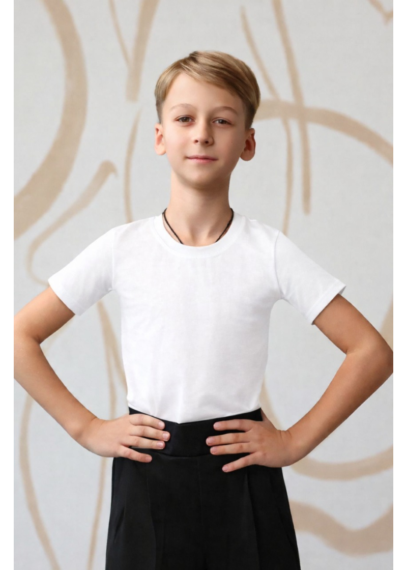 Футболка ANDREY, короткий рукав 90%бавовна, 10%еластан, білий, 140см