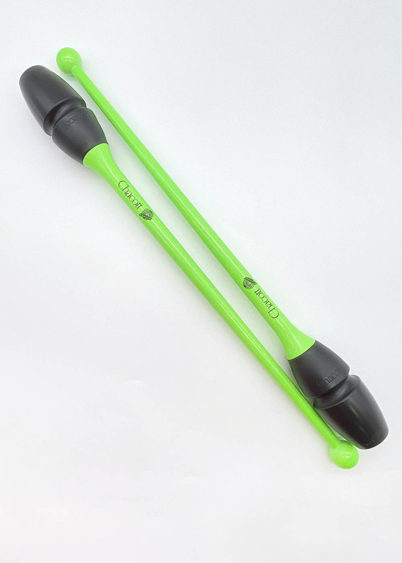 Булави для гімнастики CHACOTT HI-GRIP пластик+гума, Yellow Green (133), 45.5cm