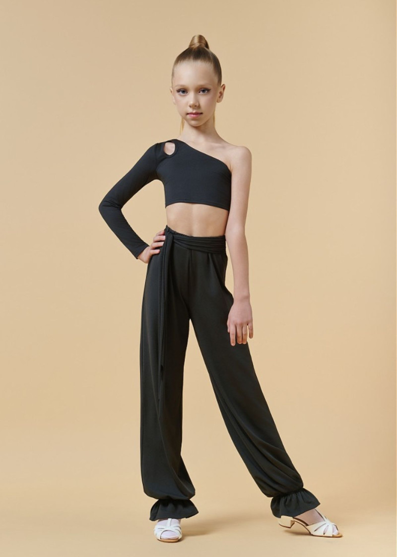 FANCY DANCY - Брюки ARYA широкие микрополиамид, черный, 146см