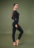 CONTOUR – Комплект, топ и лосины BOND 82% нейлон, 18% спандекс, черный, XL (170/95)