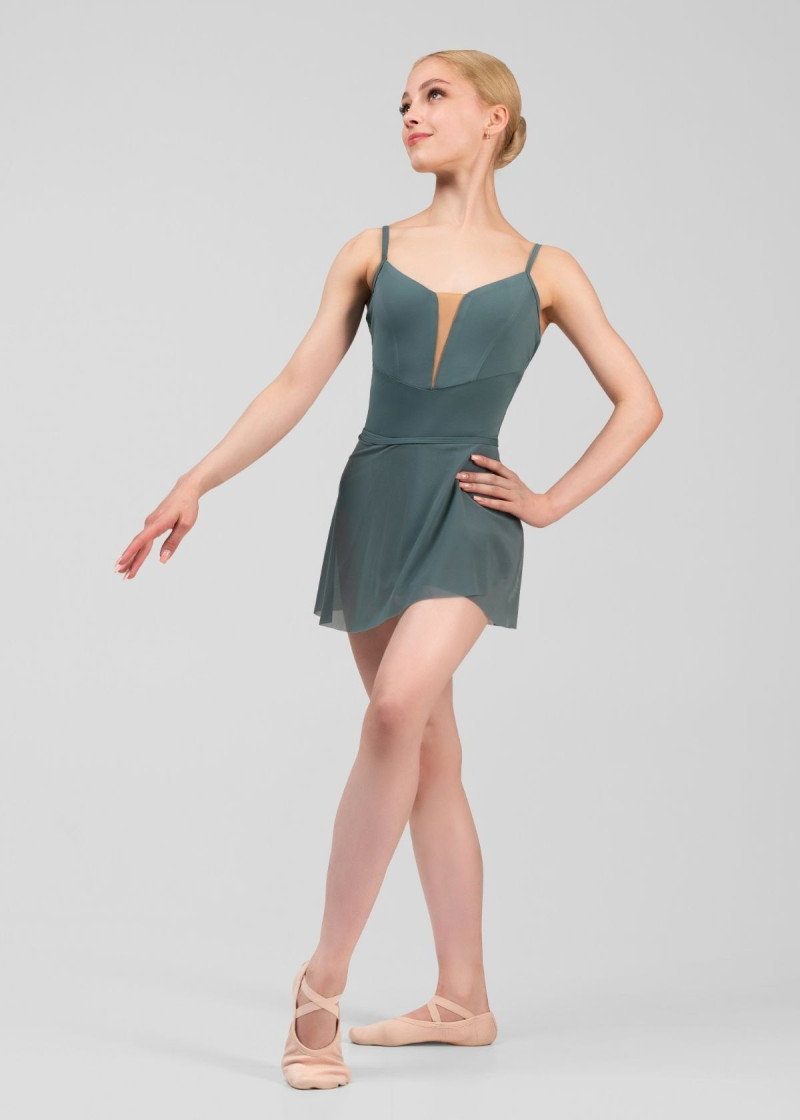 SYMPHONY - Хитон на запах OLIVERIA, сетка сетка, green lake, XS(32см)