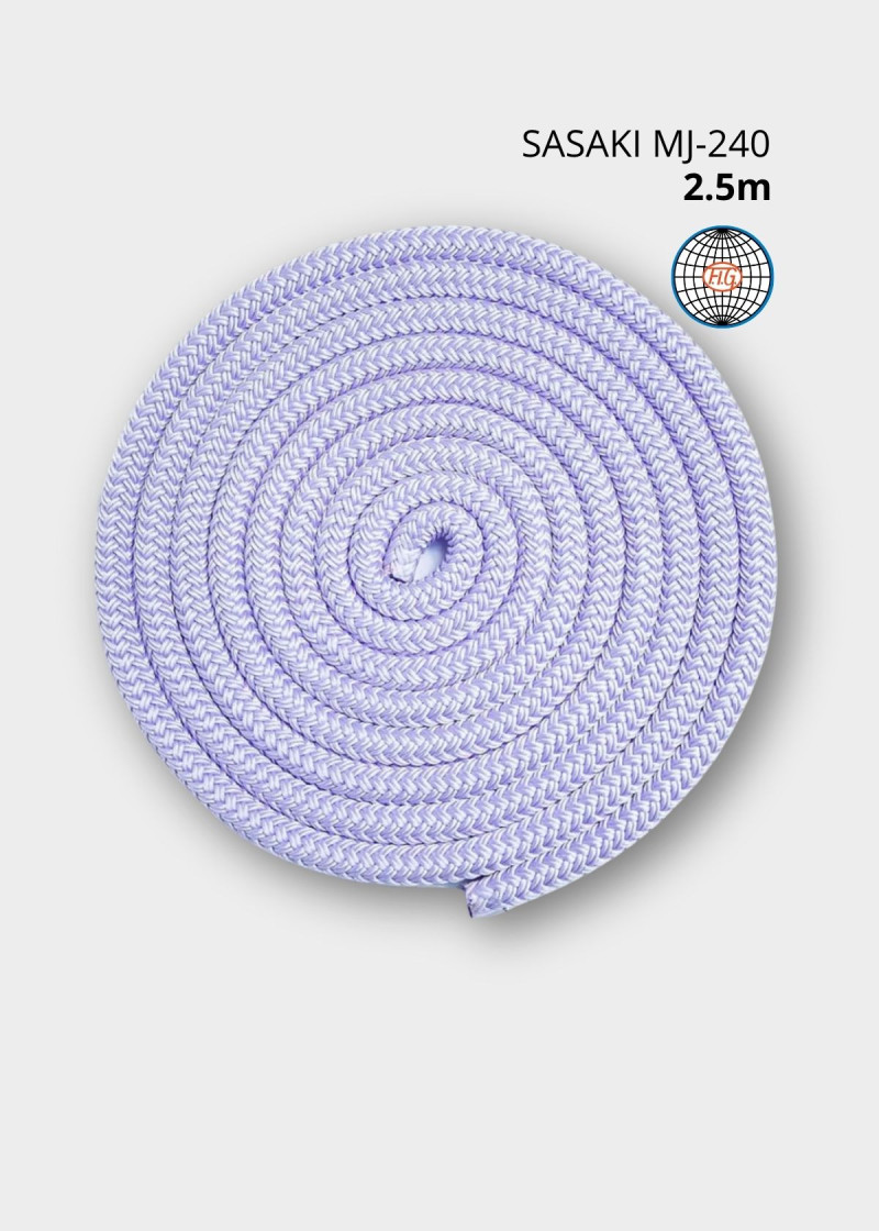 Скакалка MJ-240 полиэстер, Lavender (LD), 2,5cm