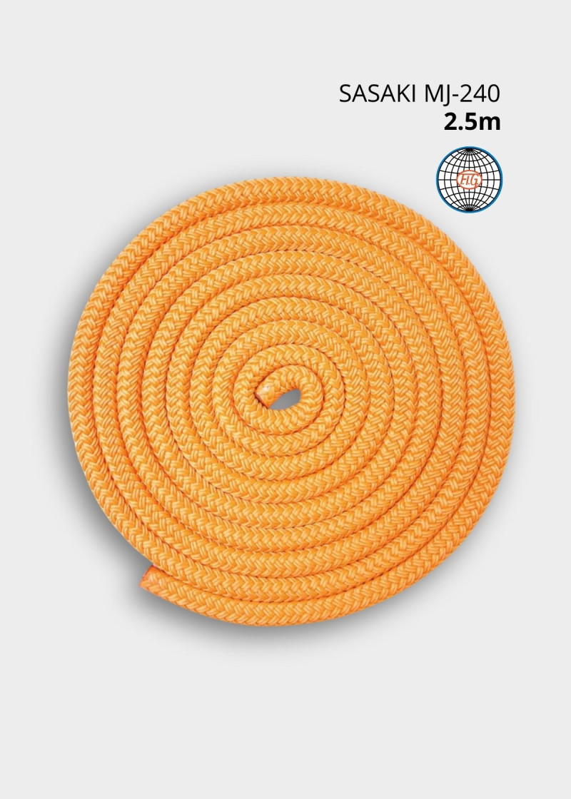 Скакалка MJ-240 полиэстер, Orange (O), 2,5cm
