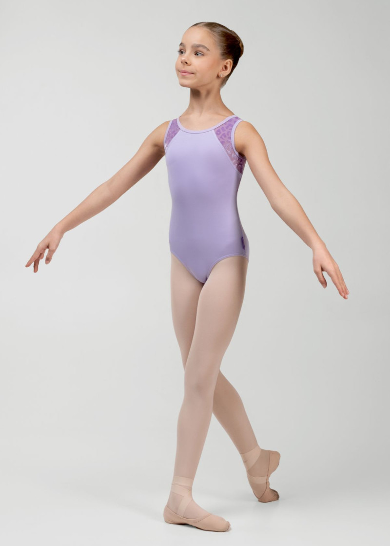 MINI MOVES - К-к майка MIMI микрополиамид+сетка флок, lilac, 152см