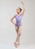 Купальник з коротким рукавом KIKI мікрополіамід+сітка флок, lilac, 140см