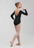 Купальник з довгим рукавом DANIELLE мікрополіамід+сітка флок, black, 128см