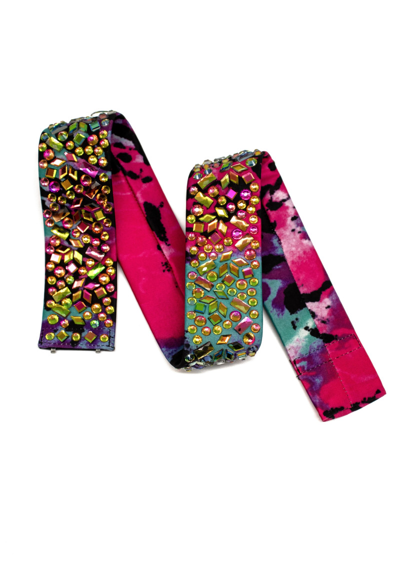 Пояс Grand Prix 90%поліамід, 10%еластан, яскраво рожевий, Vitrail Medium, 152см