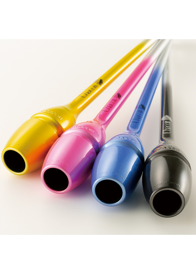 Булави для гімнастики CHACOTT HI-GRIP II пластик+гума, Black (709), 41cm