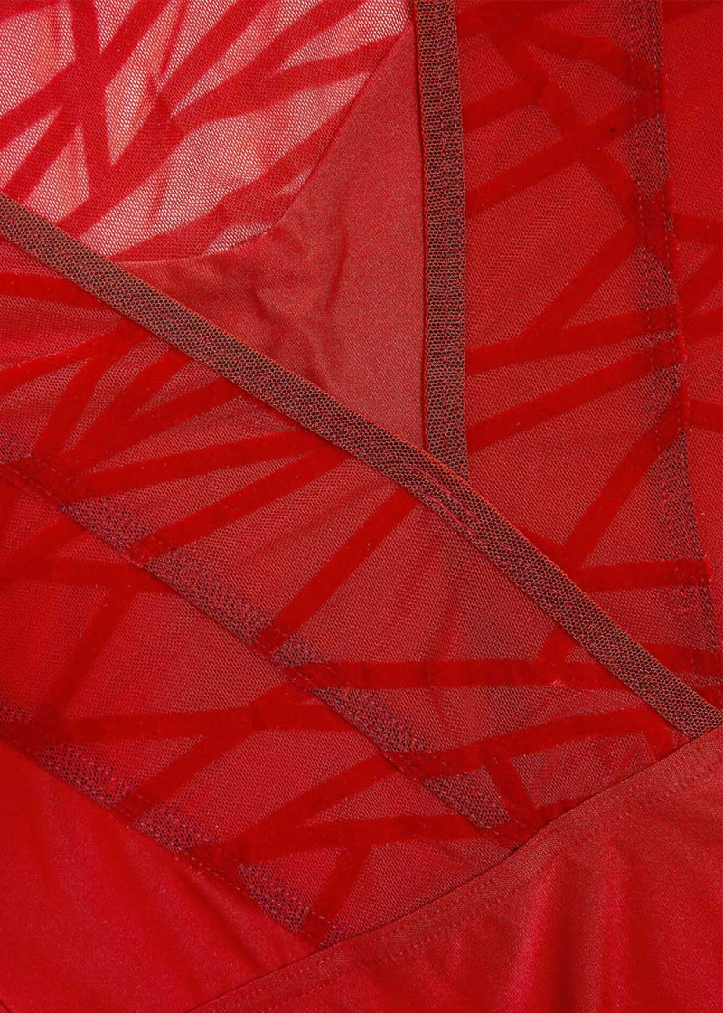 GLAMOUR - Юбка СТ "Ravenna", кокелье 90%полиамид, 10%эластан, красный, XS