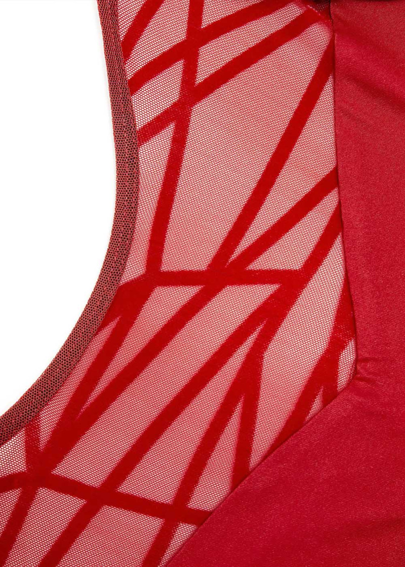 GLAMOUR - Юбка СТ "Ravenna", кокелье 90%полиамид, 10%эластан, красный, XS