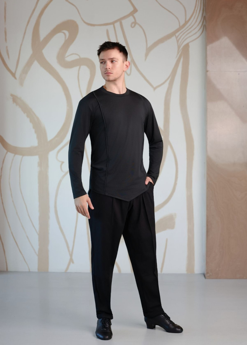 Лонгслів BENITO мікрополіамід, чорний, L plus