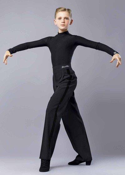 Сорочка для латини MILAN 90%поліамід, 10%еластан, чорний, 128см