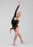 Купальник з довгим рукавом ELODIE нейлон+сітка, black, M