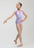 Купальник з коротким рукавом реглан KATIE мікрополіамід+сітка флок, lilac, 122см