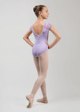 Купальник з коротким рукавом реглан KATIE мікрополіамід+сітка флок, lilac, 122см