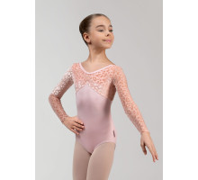 Купальник з довгим рукавом DANIELLE мікрополіамід+сітка флок, pink, 122см