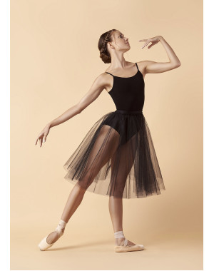 Спідниця шопенка JULIET, 2 шари тюль, black, XS