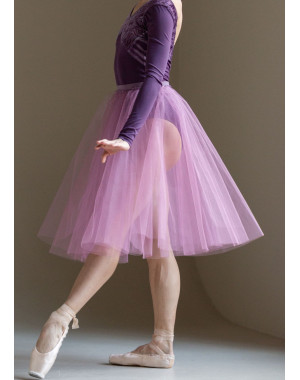 JULIET - Юбка шопен.(2слоя) тюль, vintage violet, M