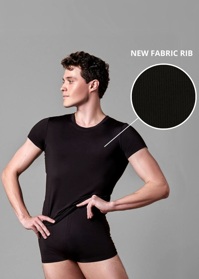 Футболка AARON RIB rayon rib knit, чорний, 146см