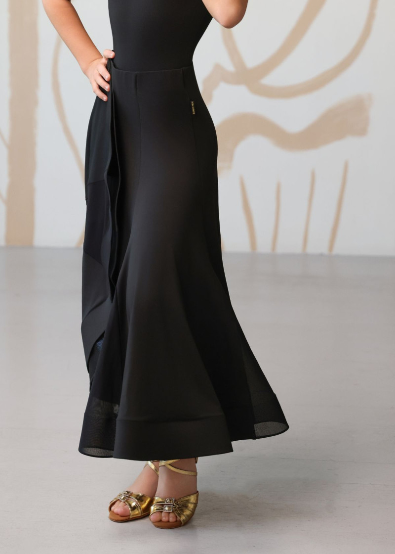 Спідниця для стандарту ALICIA JUNIOR мікрополіамід+сітка, чорний, 134см