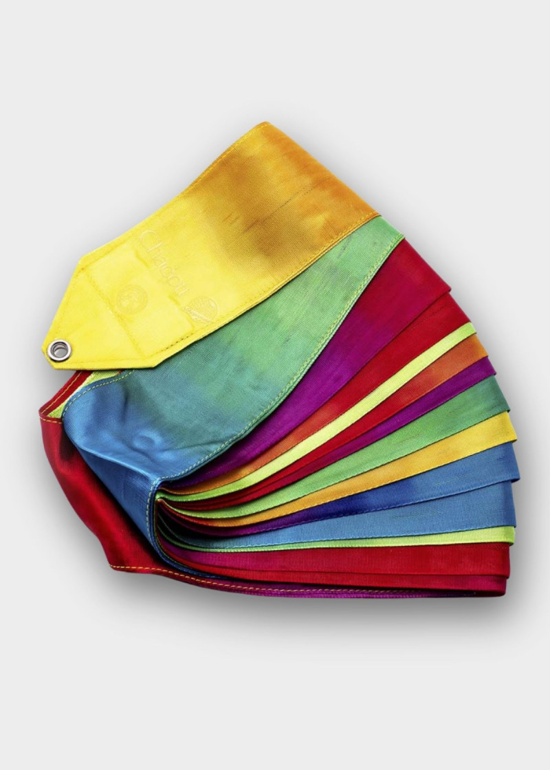 Стрічка для гімнастики CHACOTT GRADATION, 6m штучний шовк, Rainbow (97), 6m