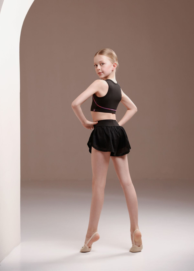 Шорти SILVIA, подвійні мікрополіамід+сітка, black, 128см