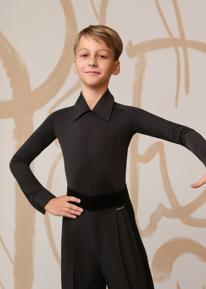 HANS - Руб.ЛТ реглан, на "молнии" 90%полиамид, 10%эластан, черный, 140см