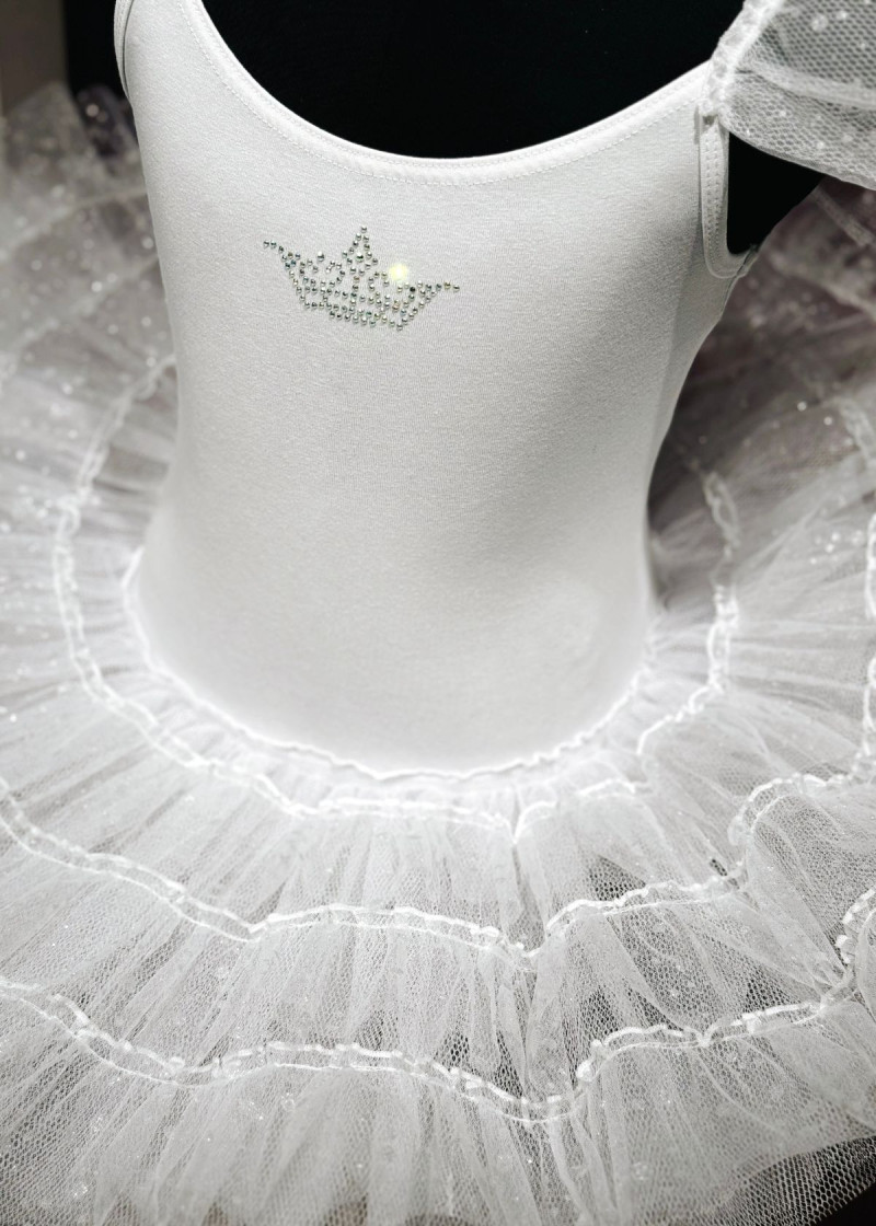 CHRISTMAS - К-к бретели,волан,п/пачка FROST 90%хлопок, 10%эластан, белый, 134см